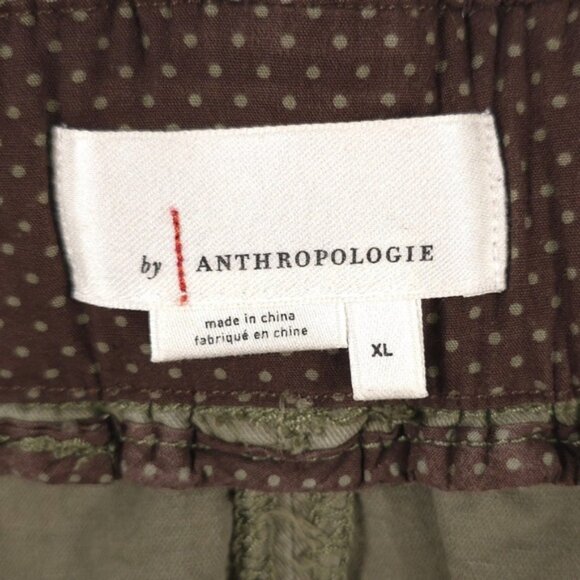Anthropologie LINEN Blend Moss Green Utility Mini Skirt Size XL - Picture 8 of 16